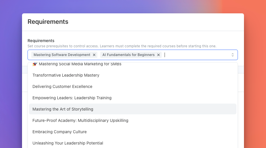 New Feature: Course Prerequisites