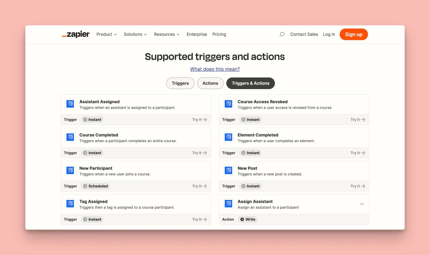 New Zapier Triggers & Actions