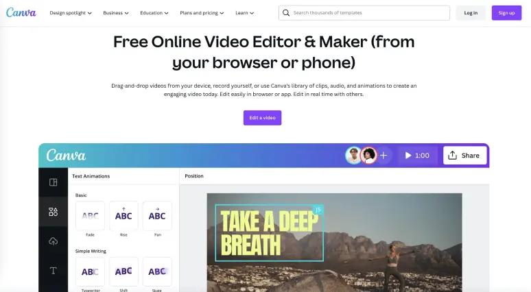 canva Video Editing Software