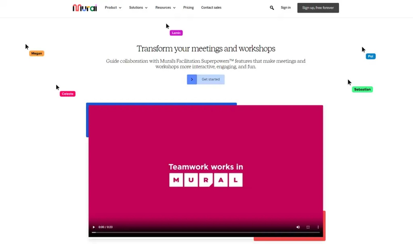 Mural virtual workshop whiteboard for collaborative facilitation