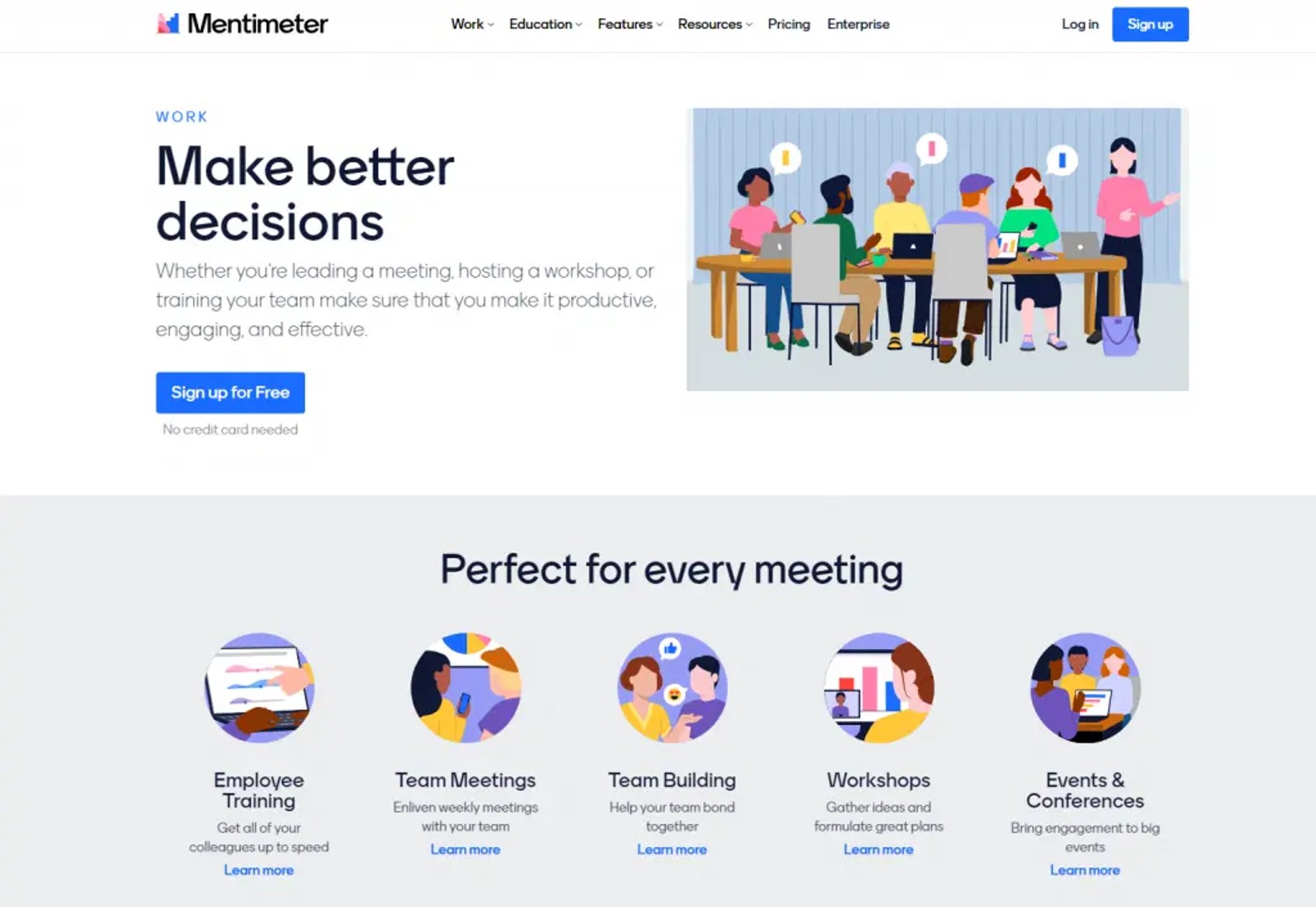 Mentimeter live polling interface for audience engagement