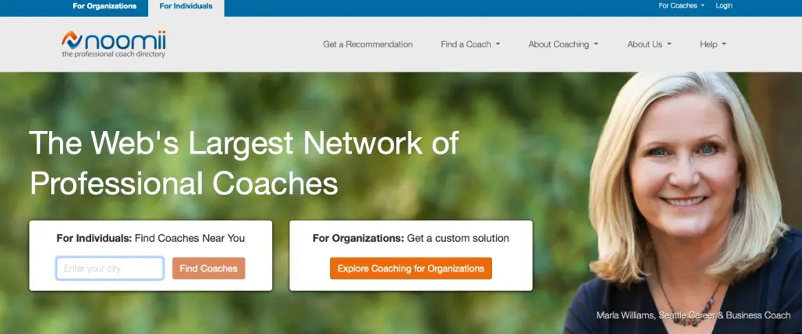 Group coaching platform connecting a network of professional coaches