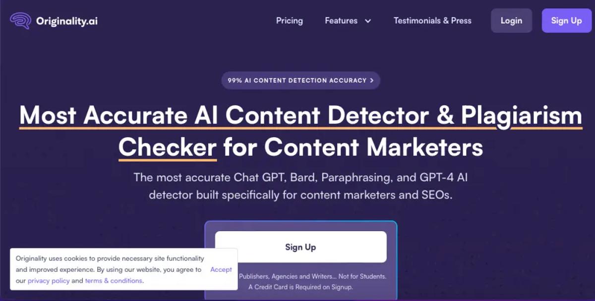 Originality.ai is among the best online plagiarism checkers