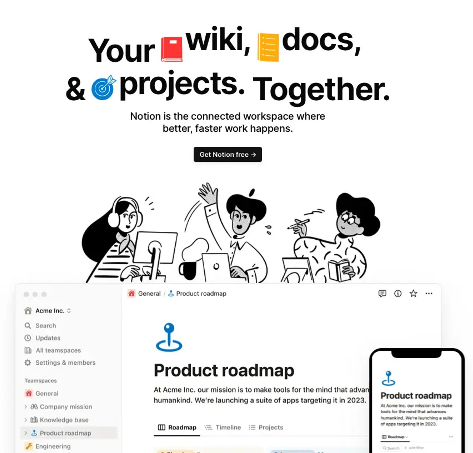 Notion no-code project management workspace for course creators