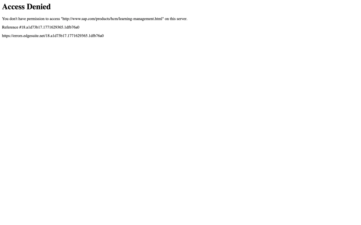 SAP SuccessFactors Learning homepage hero section