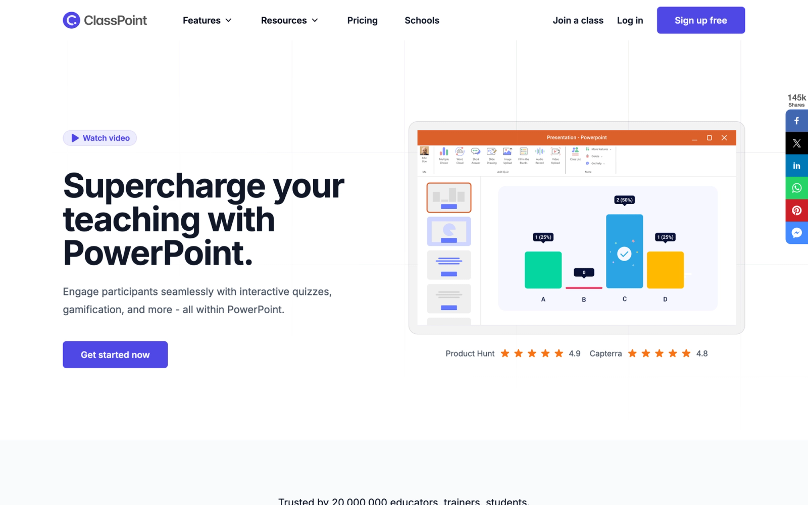 ClassPoint AI homepage hero section