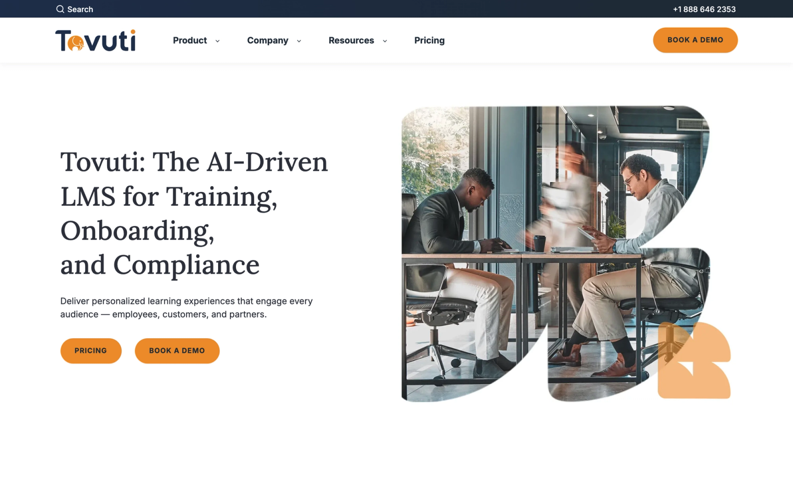 Tovuti LMS homepage