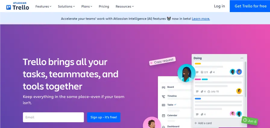 trello Project Management Software