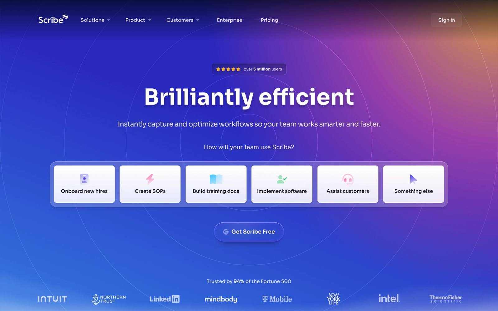 Scribehow homepage hero section