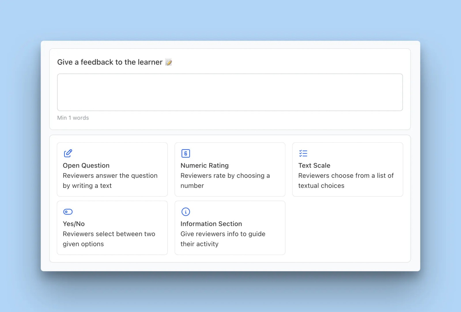 feedback rubric