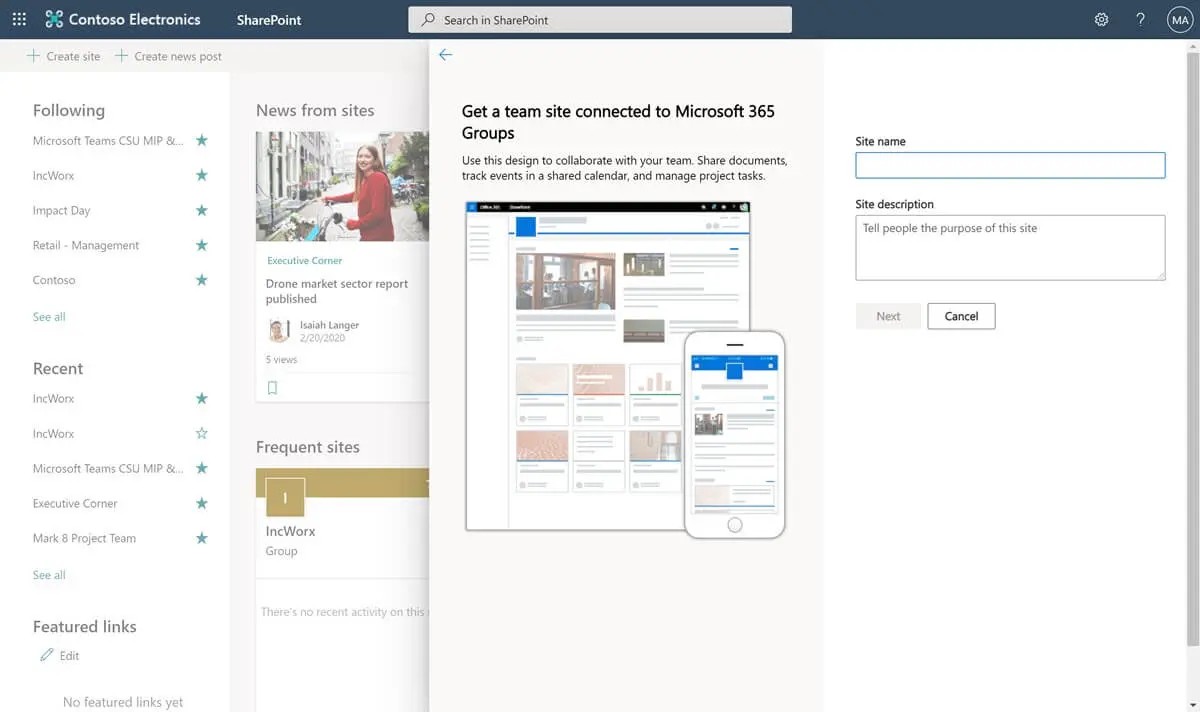 How to Create a SharePoint Site 3