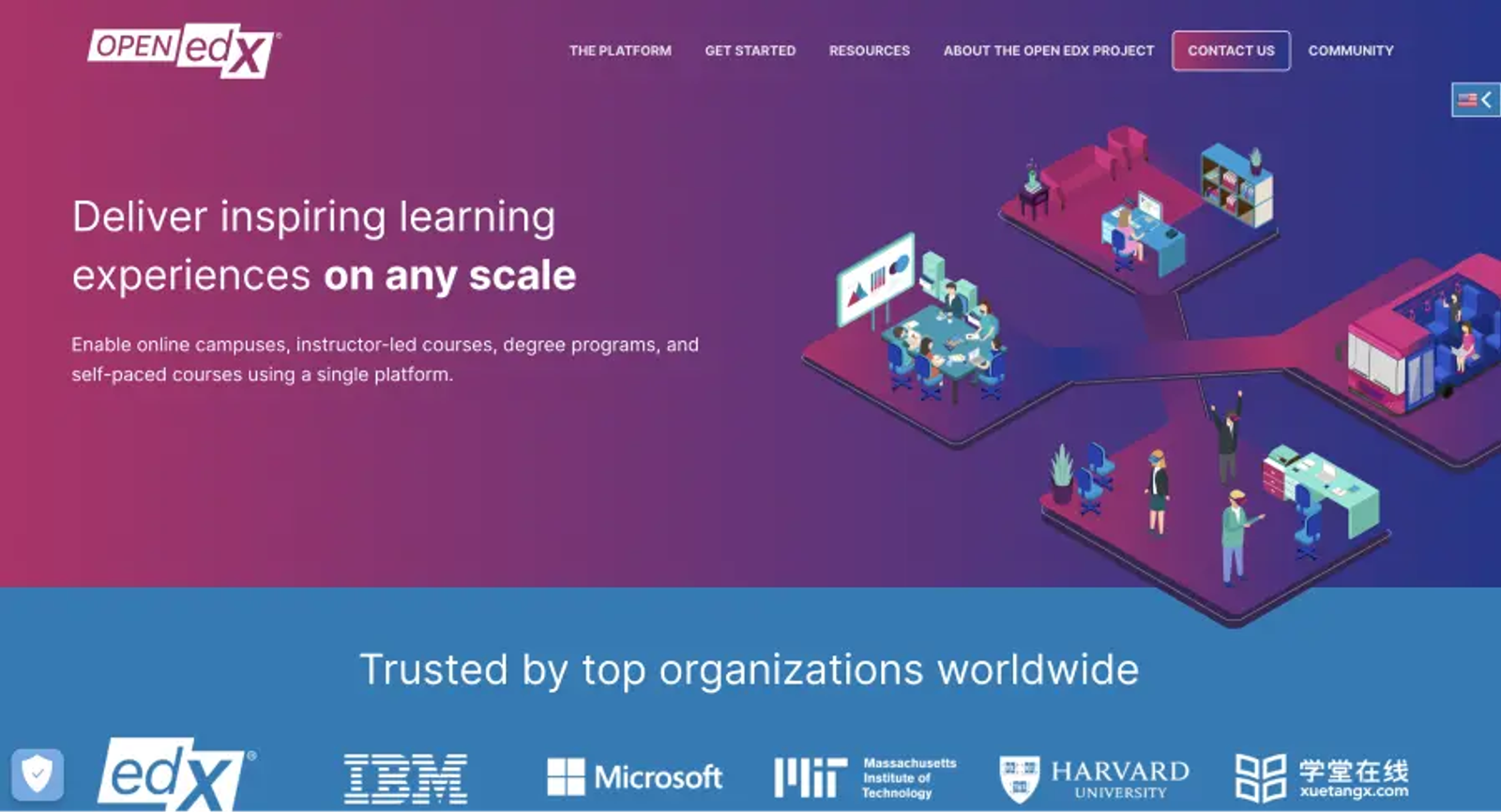 Open edX open-source learning platform interface for higher education