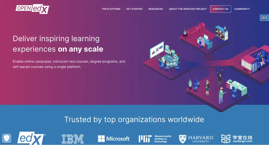 Open edX open-source learning platform interface for higher education