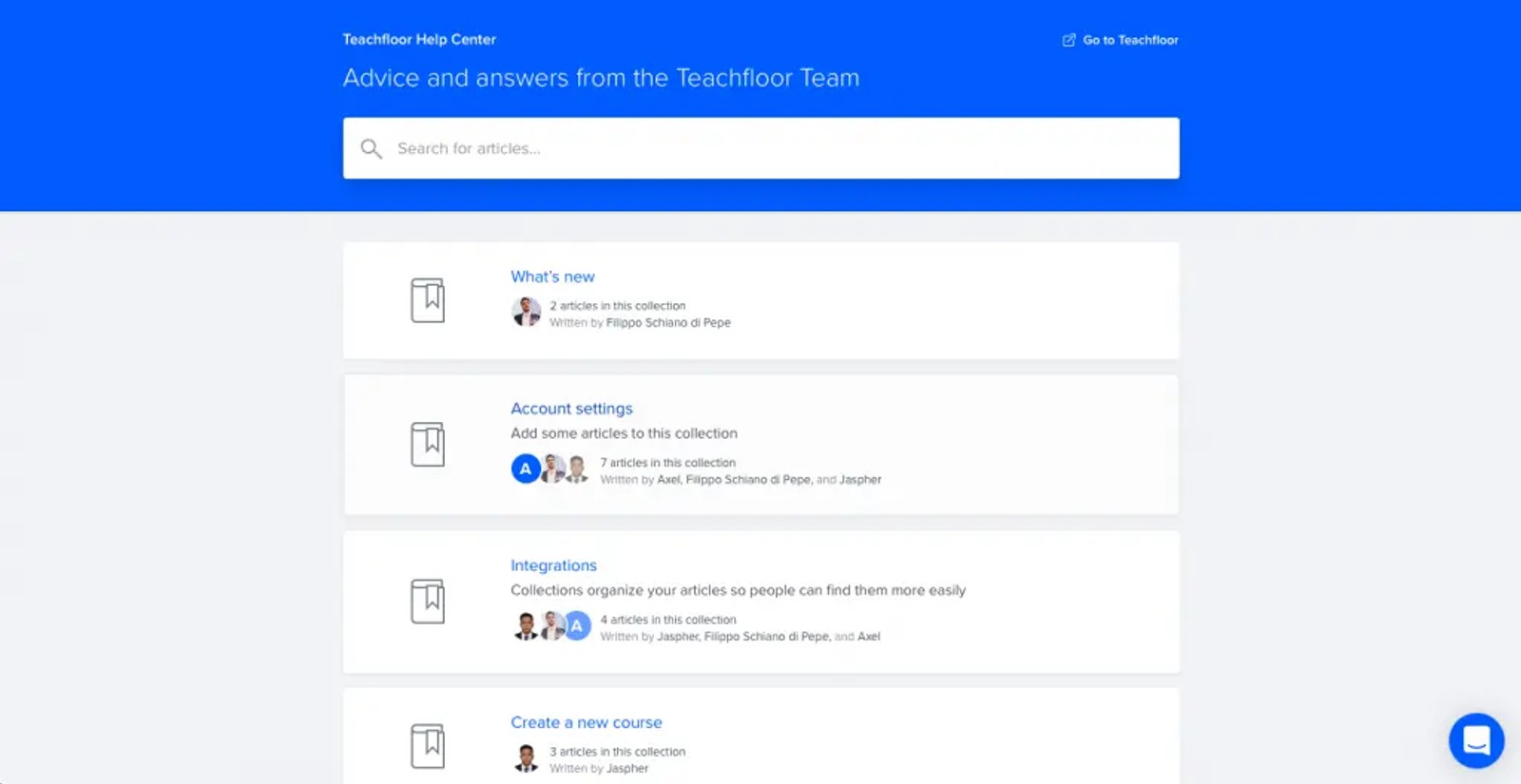Teachfloor help center in starting an online academy