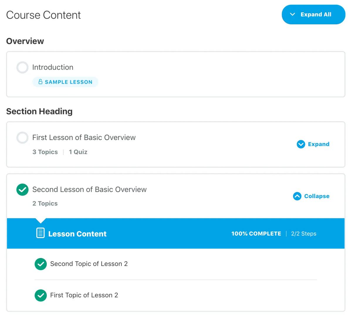 Sensei vs LearnDash Course Content Options
