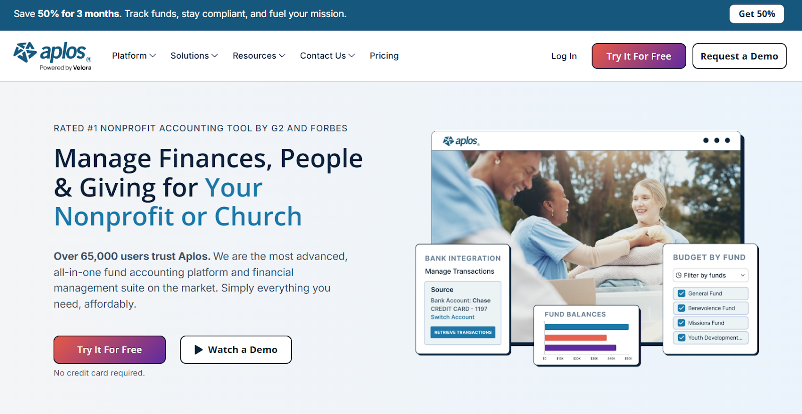 Aplos church bookkeeping software fund accounting interface