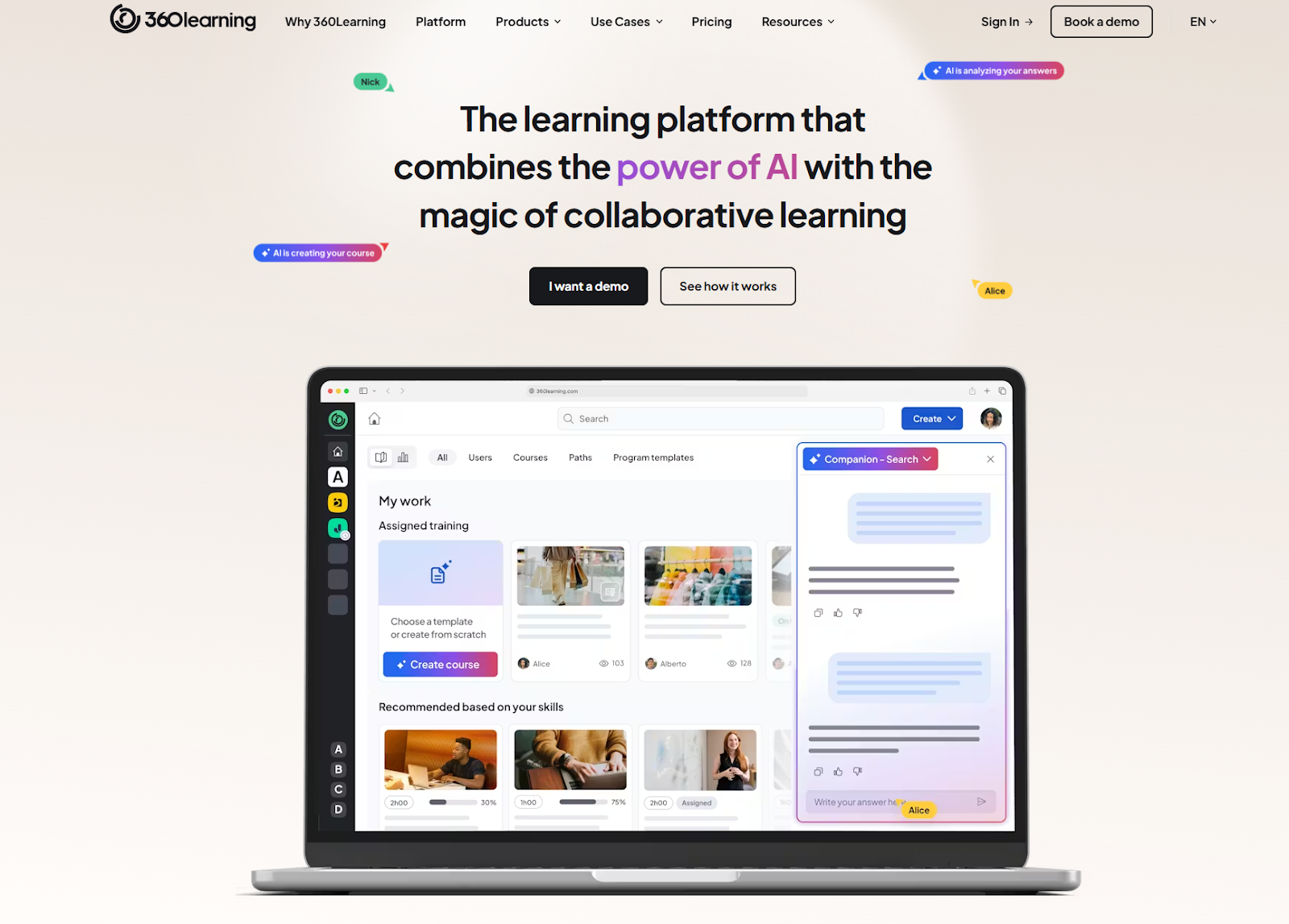 360Learning platform for collaborative enterprise learning