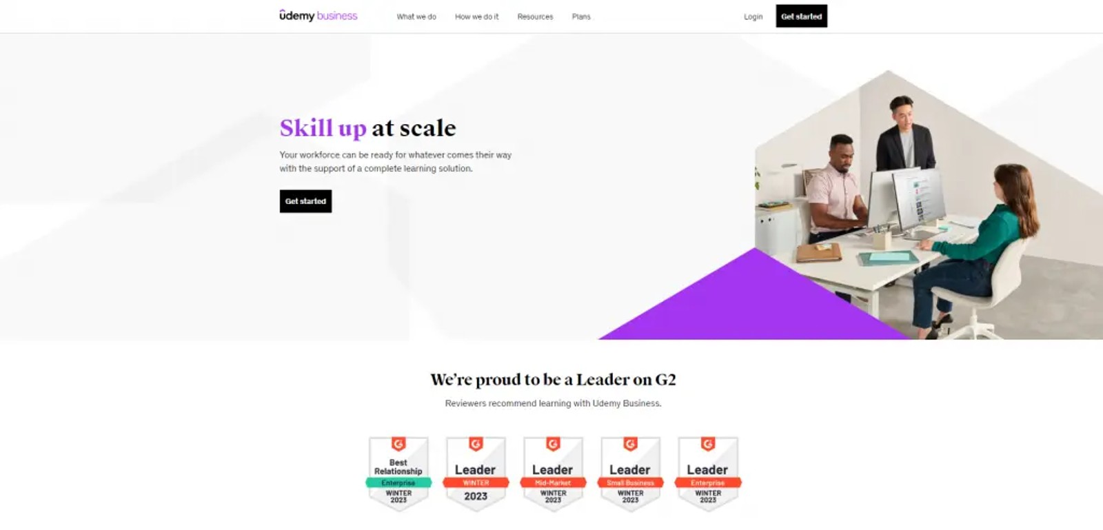 Udemy Business homepage
