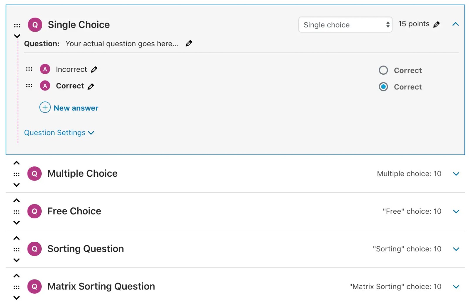 LearnDash Quiz Options