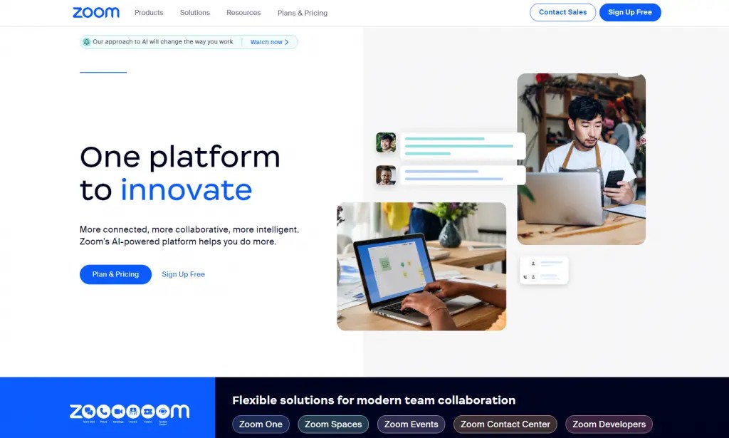 Zoom video conferencing for online bootcamp sessions