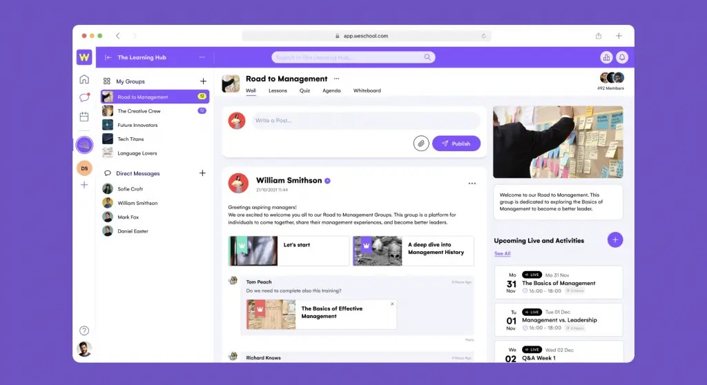 Learning Management System (LMS) designed for K-12