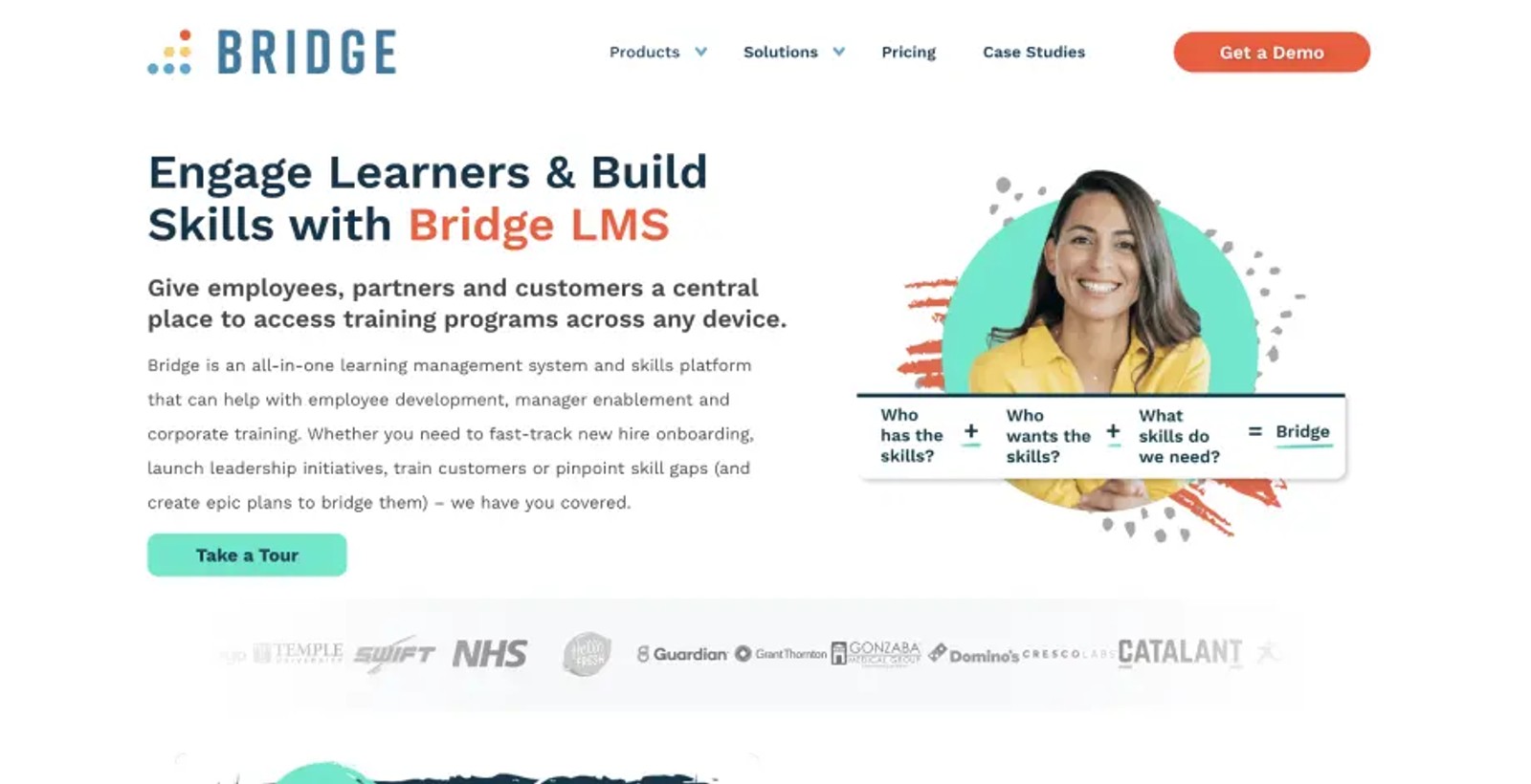 Bridge LMS homepage