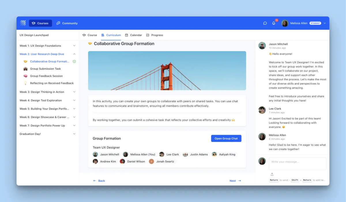 Teachfloor Interface