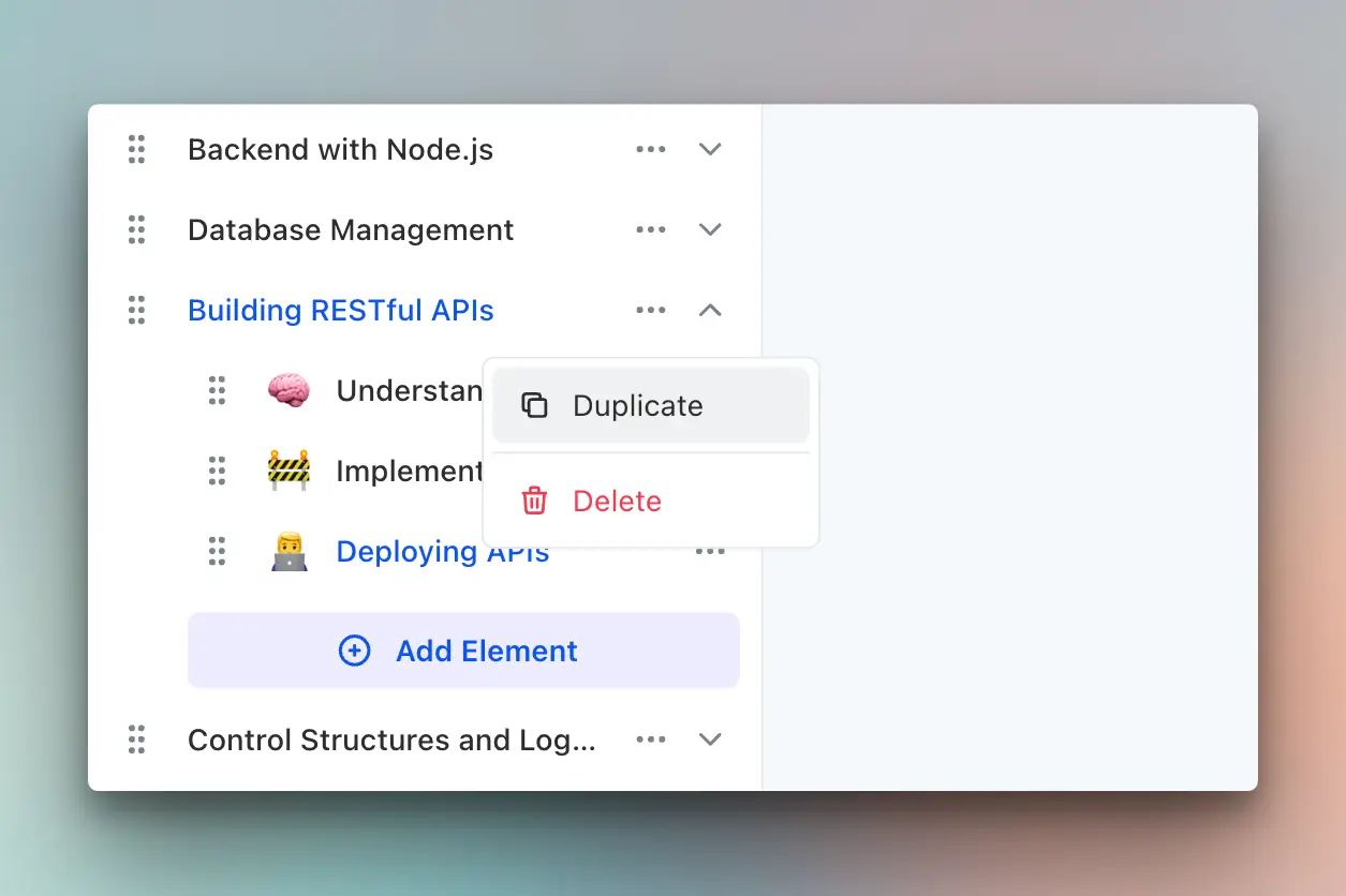 Duplicate Lessons Across Different Courses