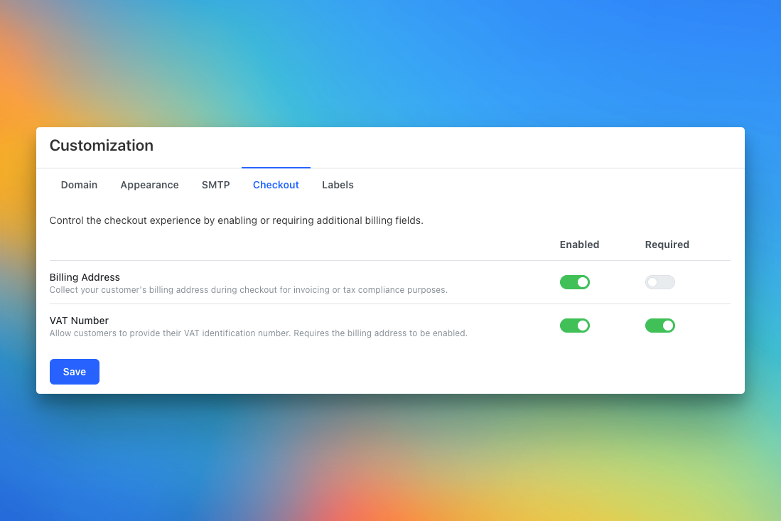 New Checkout Customization Options