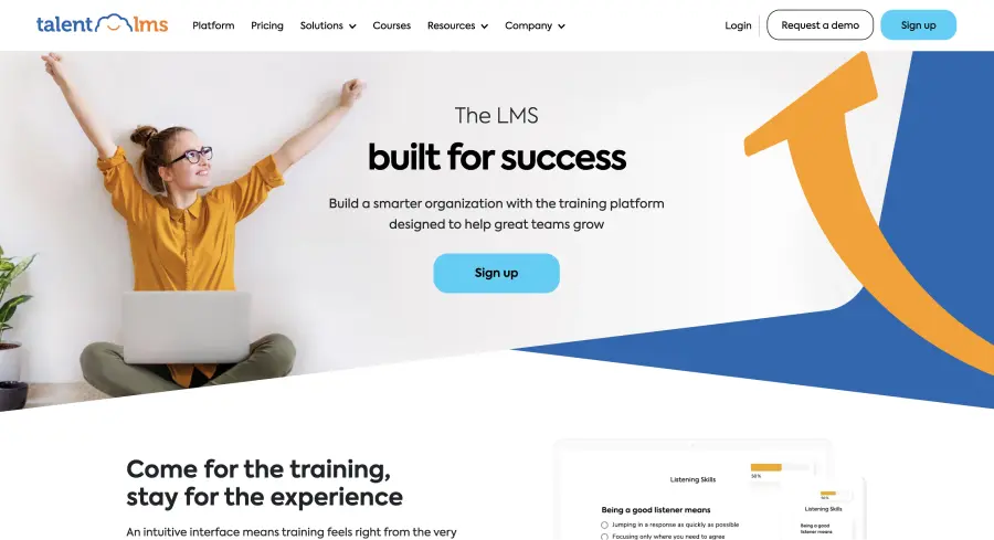 TalentLMS course dashboard interface