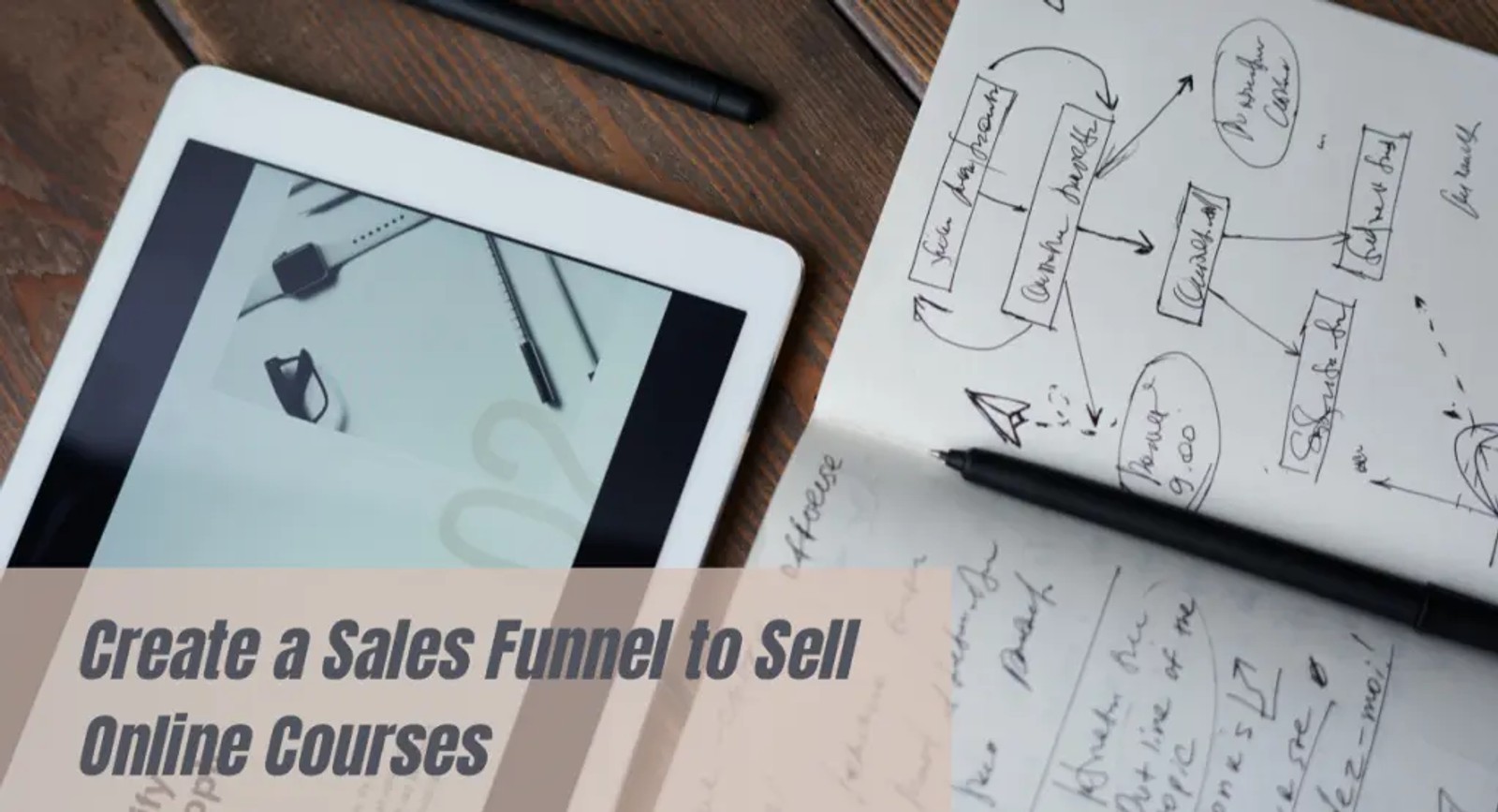 Sales funnel stages for an online course business