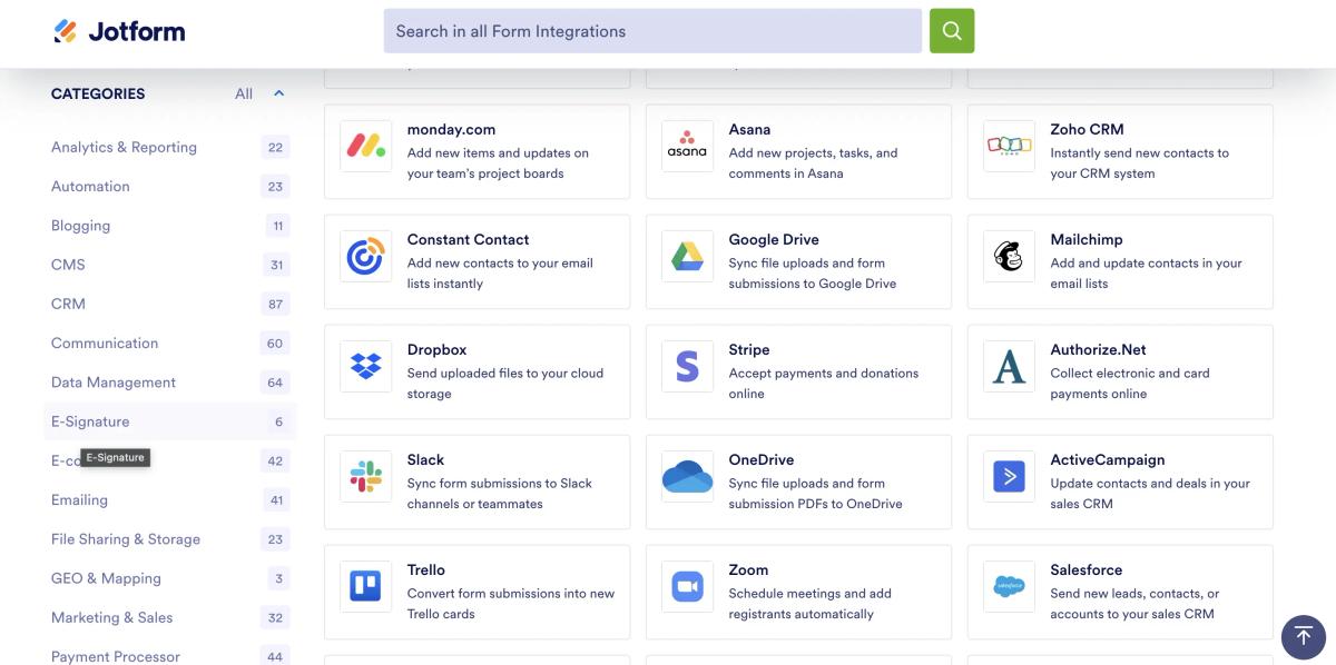 Jotform Integration