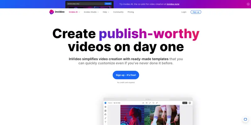 invideo Video Editing Software