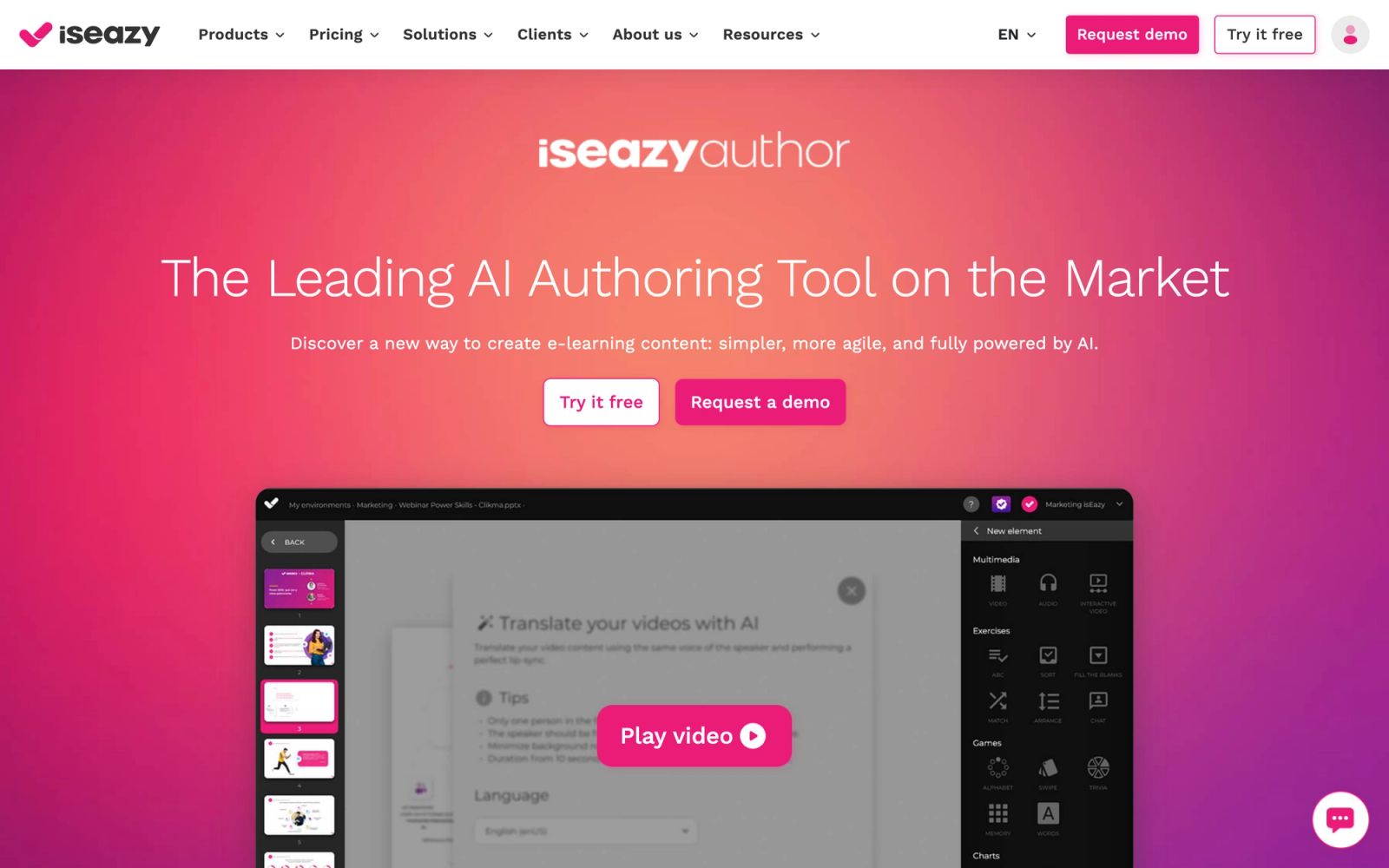isEazy Author homepage hero section