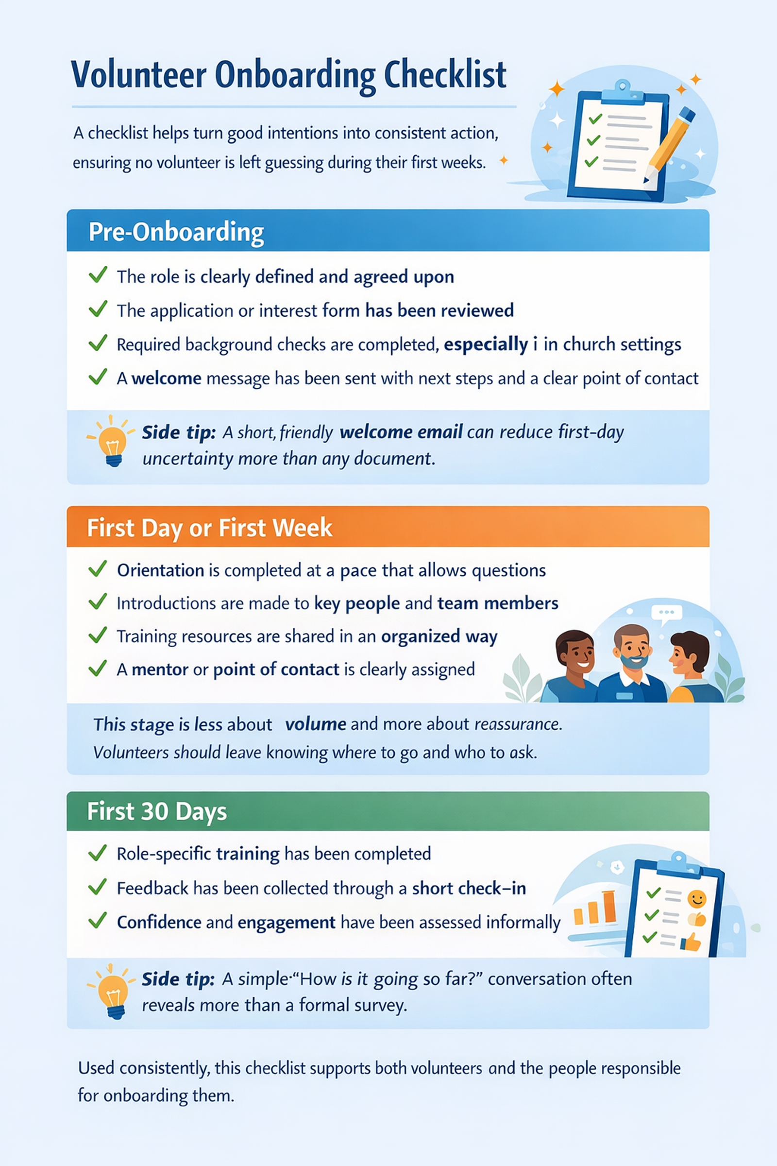 Volunteer Onboarding Checklist