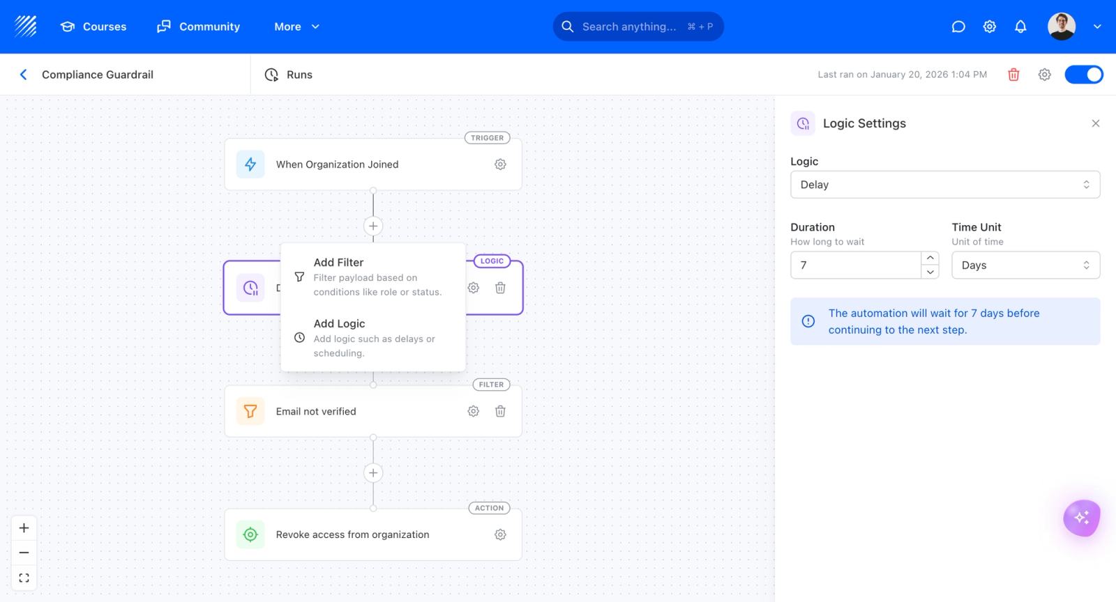 Teachfloor automations and workflow configuration