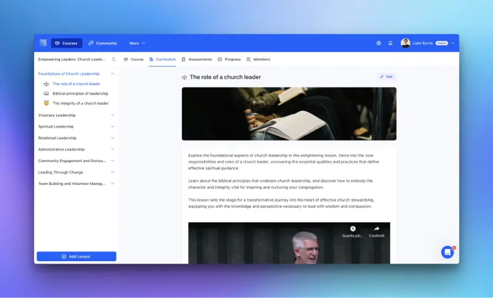 Church Leadership Training Platform
