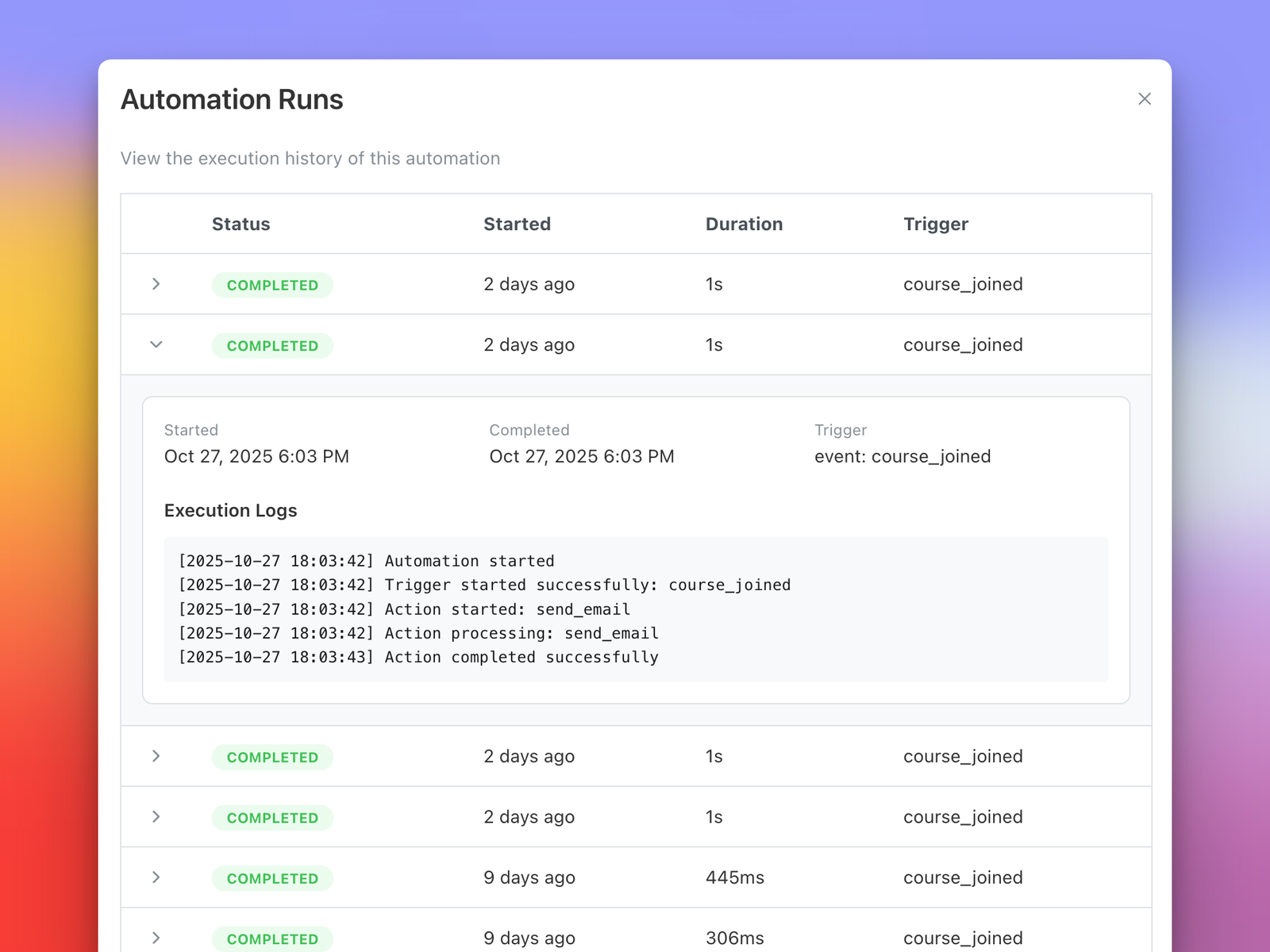 run automations