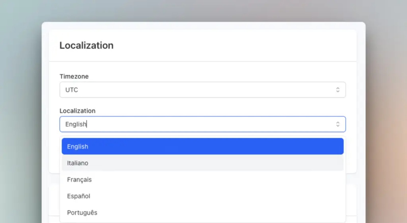 LMS localization