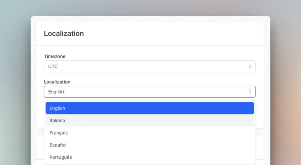 LMS localization