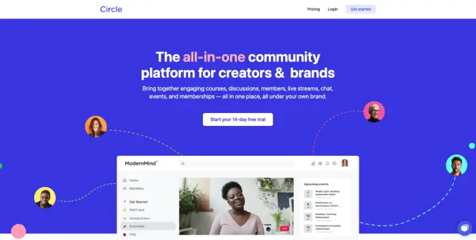 Circle.so interface — skool alternatives