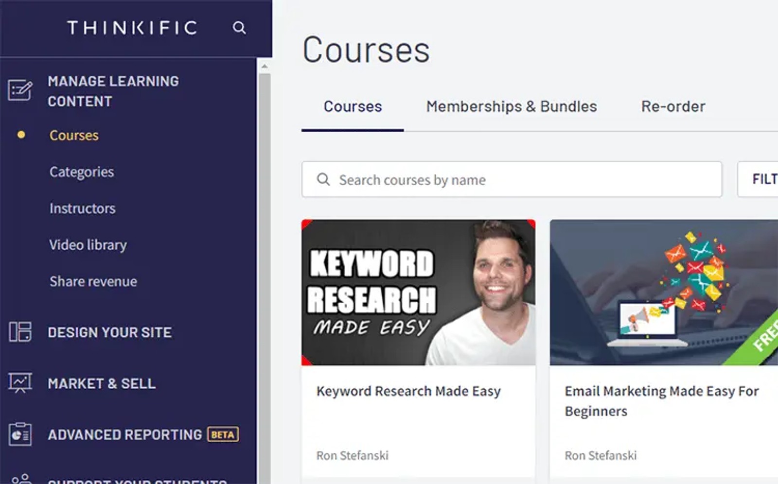 learnworlds vs thinkific