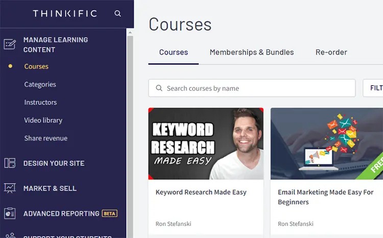 learnworlds vs thinkific