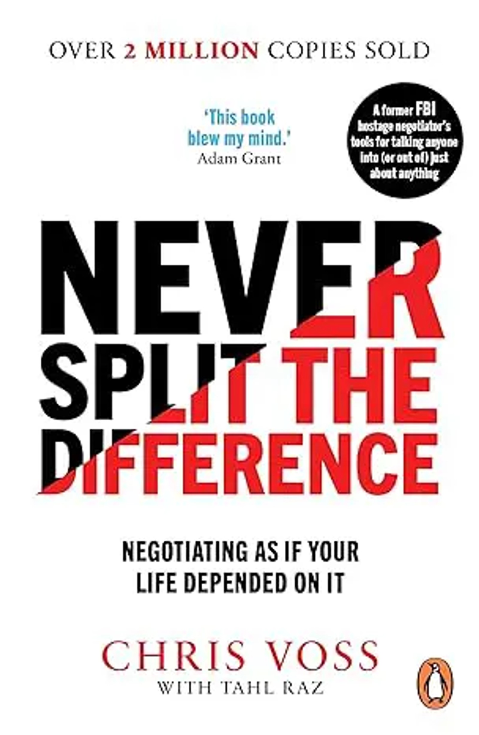 Never Split the Difference by Chris Voss book cover