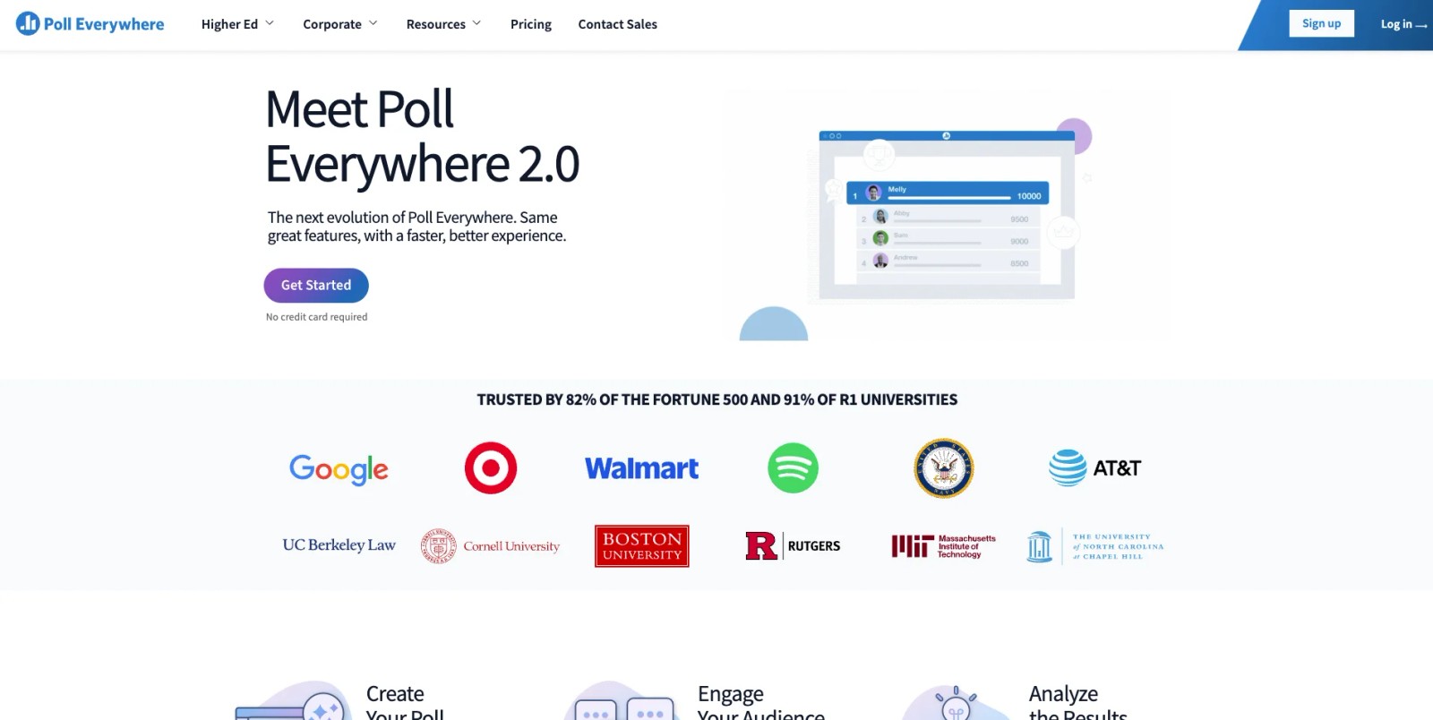 Poll Everywhere homepage