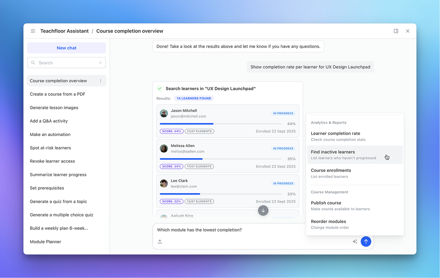 AI Orchestrator: Run Teachfloor with Natural Language
