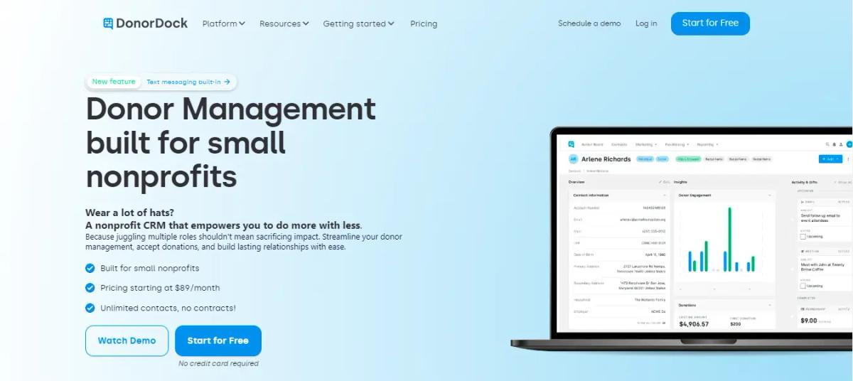 Donor Management Software for Small NonProfits