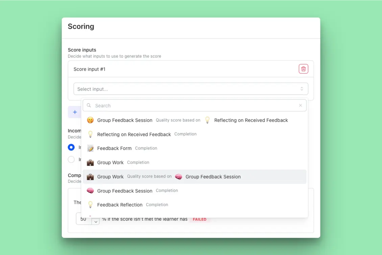 Scoring