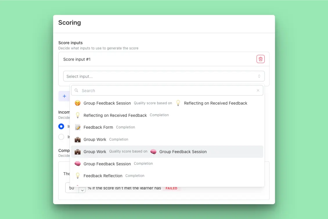Scoring