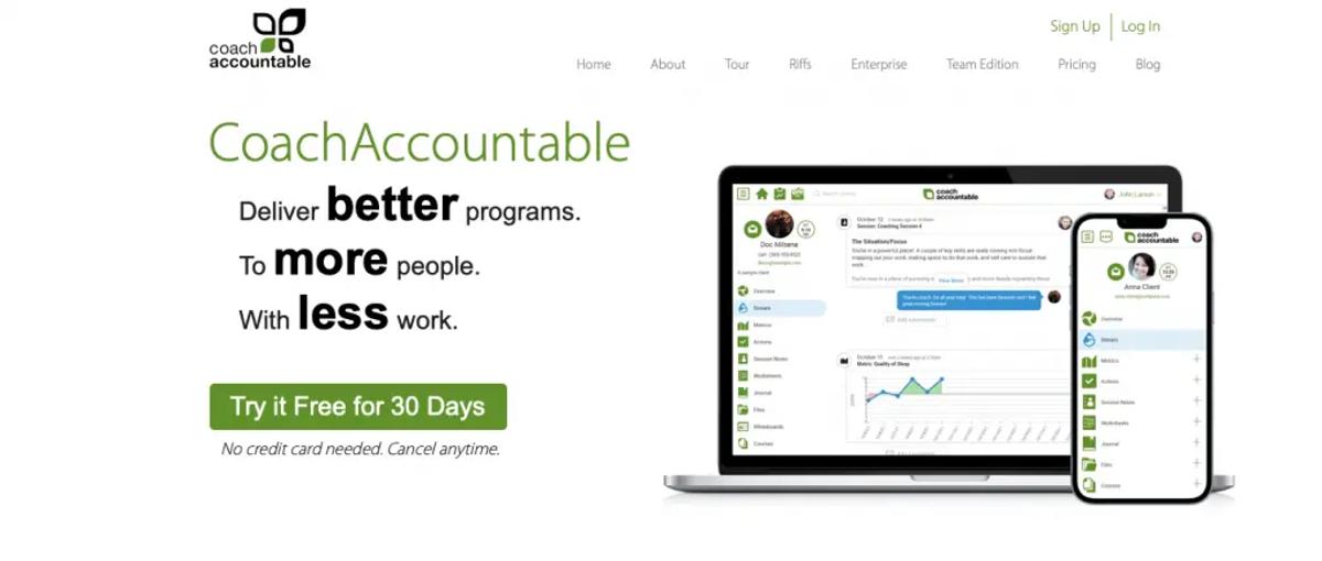 Coach Accountable as one of the best group coaching platform because of their tracking system